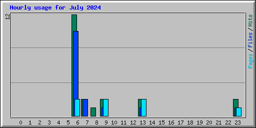 Hourly usage for July 2024