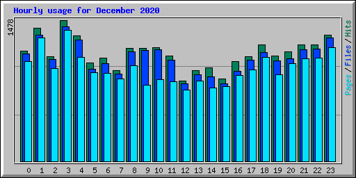 Hourly usage for December 2020