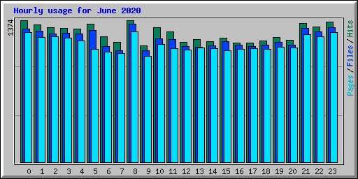 Hourly usage for June 2020